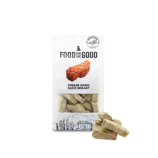 Food for the Good Freeze dried duck breast pet treats
